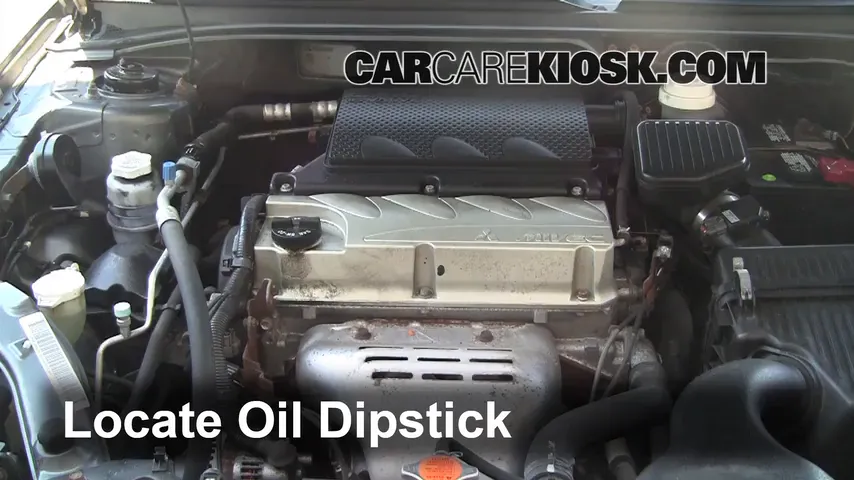 2005 Mitsubishi Galant ES 2.4L 4 Cyl. Oil Check Oil Level